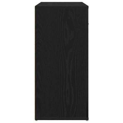 Servírovací Skříň Černý Dub 80 X 33 X 70 Cm Kompozitní Dřevo
