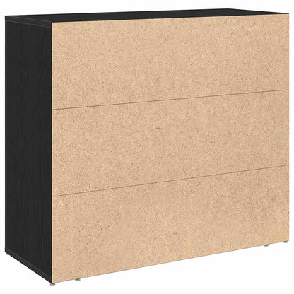 Servírovací Skříň Černý Dub 80 X 33 X 70 Cm Kompozitní Dřevo