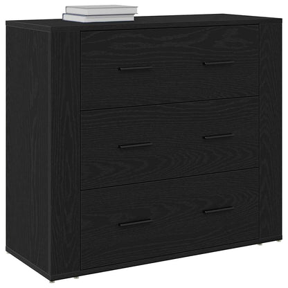 Servírovací Skříň Černý Dub 80 X 33 X 70 Cm Kompozitní Dřevo