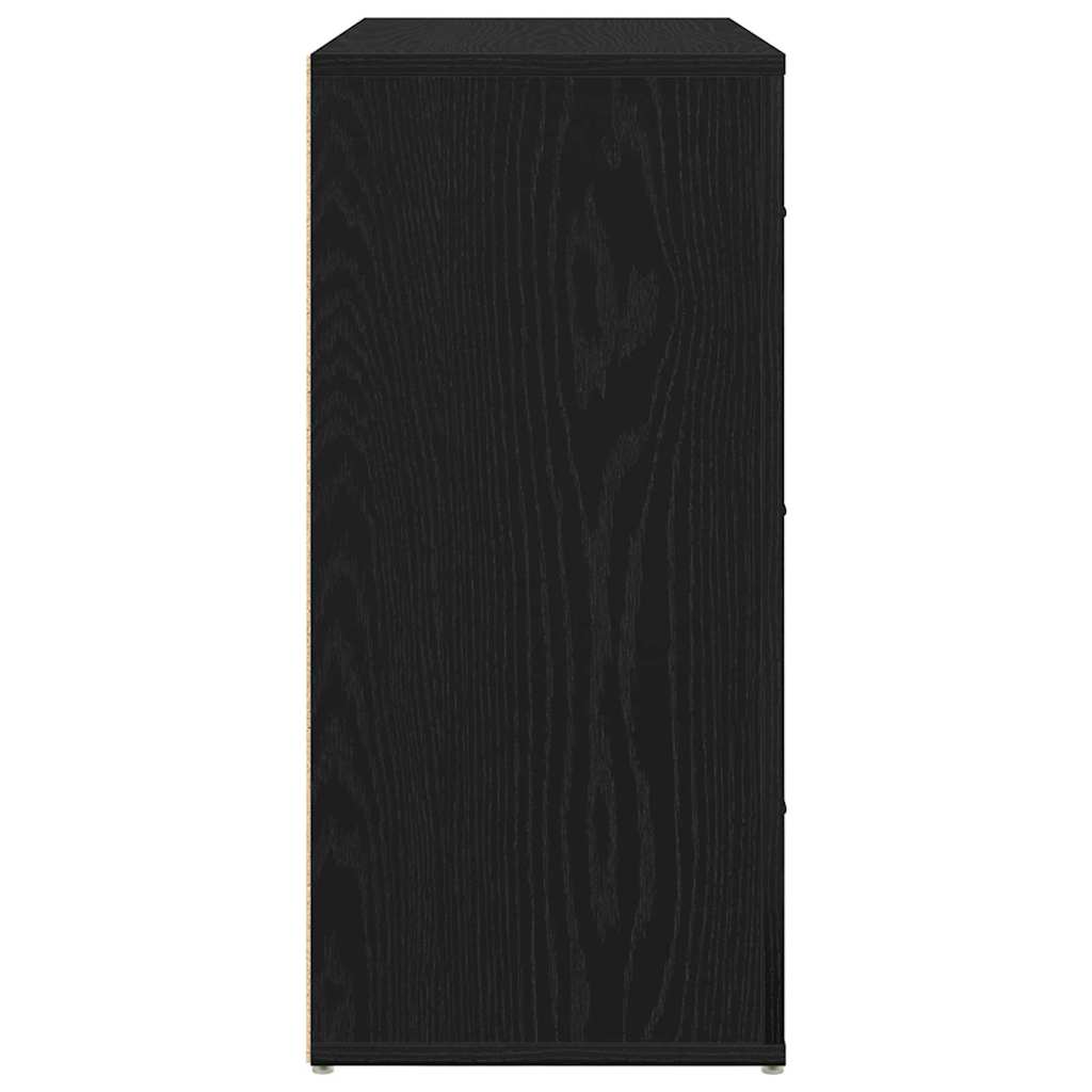 Servírovací Skříň Černý Dub 80 X 33 X 70 Cm Kompozitní Dřevo