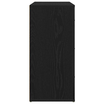 Servírovací Skříň Černý Dub 80 X 33 X 70 Cm Kompozitní Dřevo