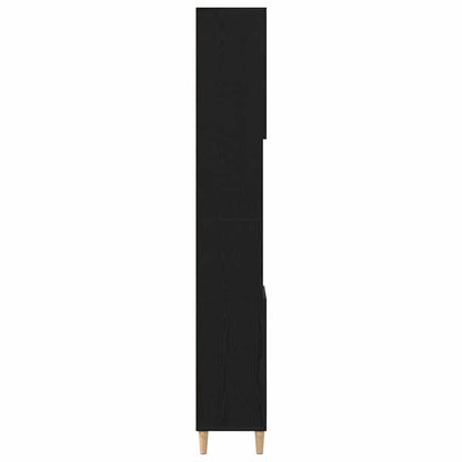 Koupelnová Skříň Černý Dub 30 X 30 X 190 Cm Kompozitní Dřevo