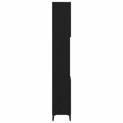 Koupelnová Skříň Černý Dub 30 X 30 X 190 Cm Kompozitní Dřevo
