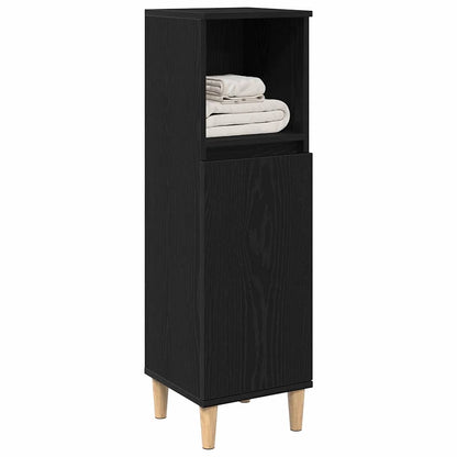 Koupelnový Kabinet Černý Dub 30 X 30 X 100 Cm Kompozitní Dřevo