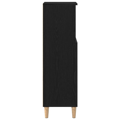 Koupelnový Kabinet Černý Dub 30 X 30 X 100 Cm Kompozitní Dřevo