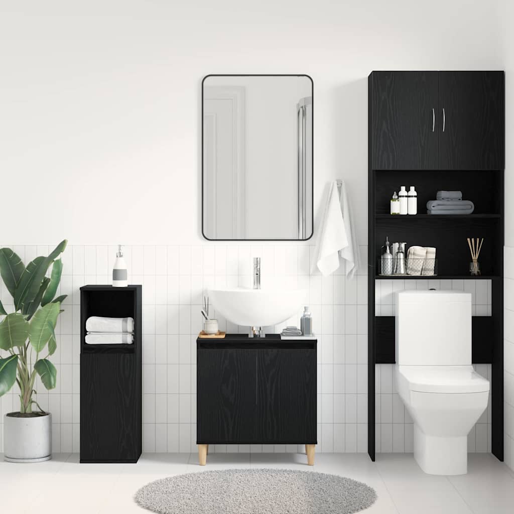 Skříňka Pod Umyvadlo Černý Dub 58 X 33 X 60 Cm Kompozitní Dřevo