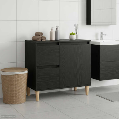 Koupelnová Skříň Černý Dub 65 X 33 X 60 Cm Kompozitní Dřevo
