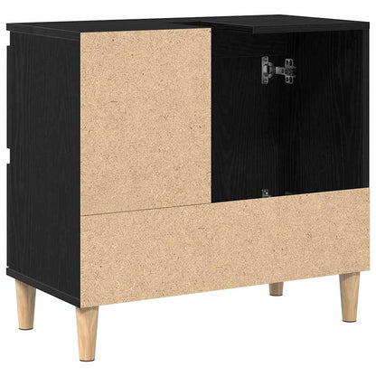 Koupelnová Skříň Černý Dub 65 X 33 X 60 Cm Kompozitní Dřevo