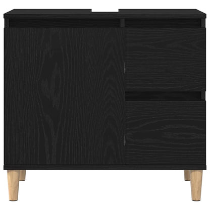 Koupelnová Skříň Černý Dub 65 X 33 X 60 Cm Kompozitní Dřevo