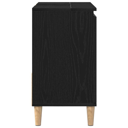 Koupelnová Skříň Černý Dub 65 X 33 X 60 Cm Kompozitní Dřevo