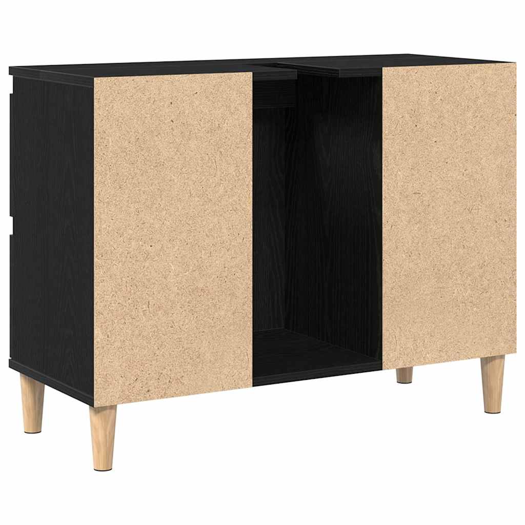 Skříňka Pod Umyvadlo Černý Dub 80 X 33 X 60 Cm Kompozitní Dřevo