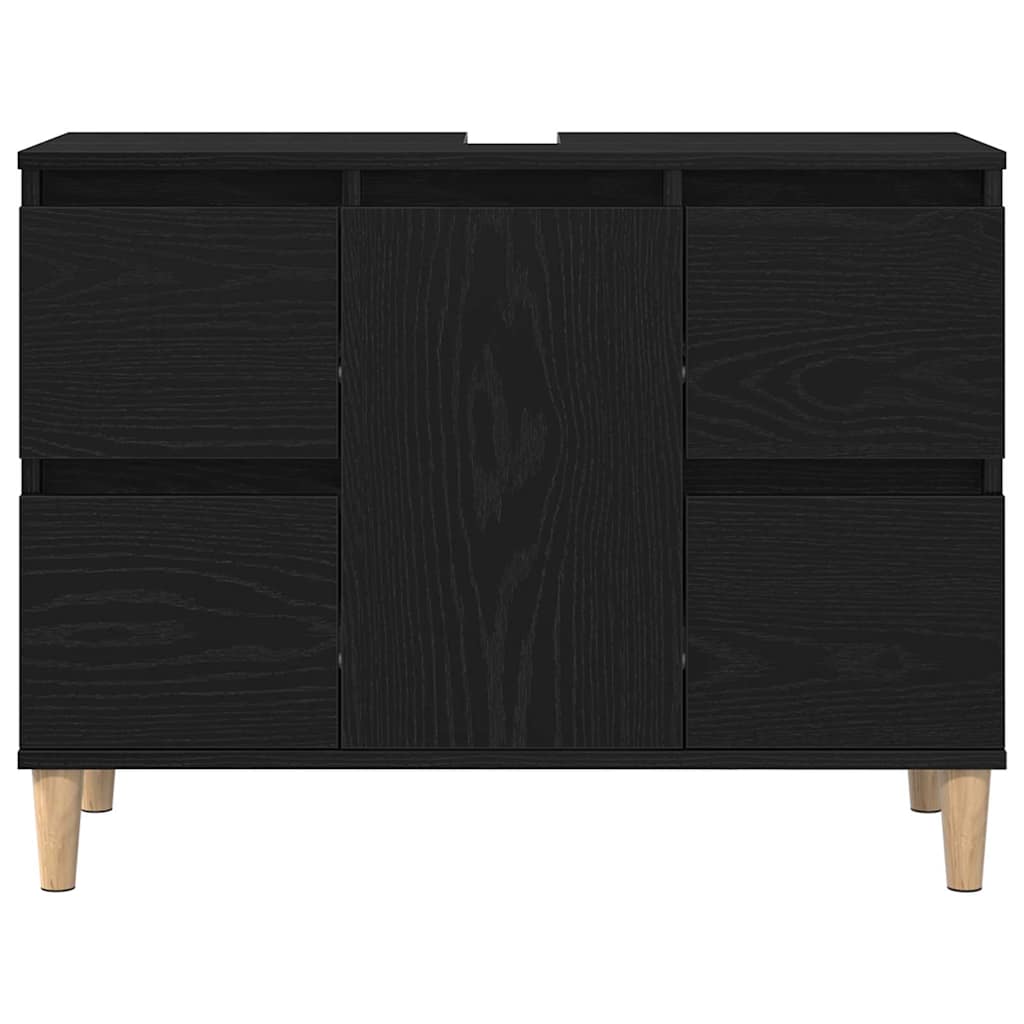 Skříňka Pod Umyvadlo Černý Dub 80 X 33 X 60 Cm Kompozitní Dřevo