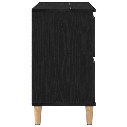 Skříňka Pod Umyvadlo Černý Dub 80 X 33 X 60 Cm Kompozitní Dřevo