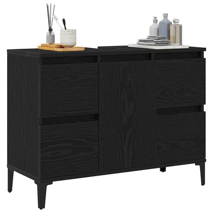 Skříňka Pod Umyvadlo Černý Dub 80 X 33 X 60 Cm Kompozitní Dřevo