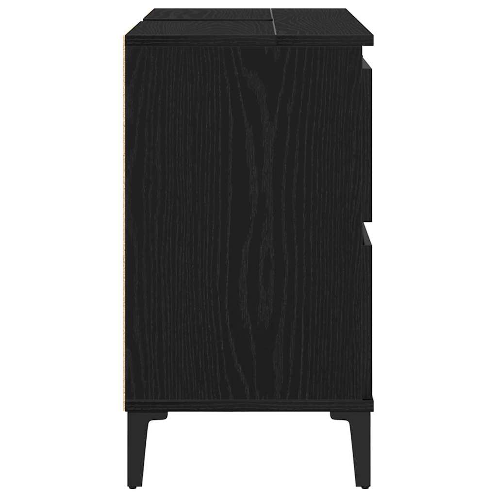 Skříňka Pod Umyvadlo Černý Dub 80 X 33 X 60 Cm Kompozitní Dřevo