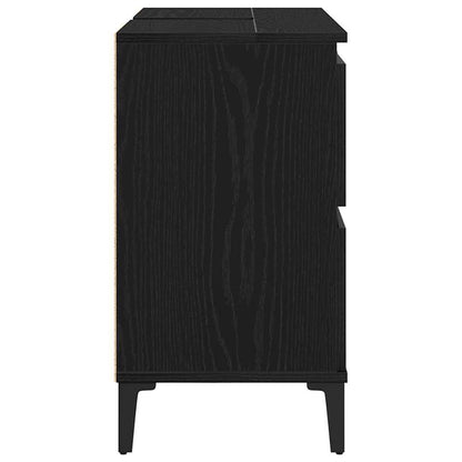 Skříňka Pod Umyvadlo Černý Dub 80 X 33 X 60 Cm Kompozitní Dřevo