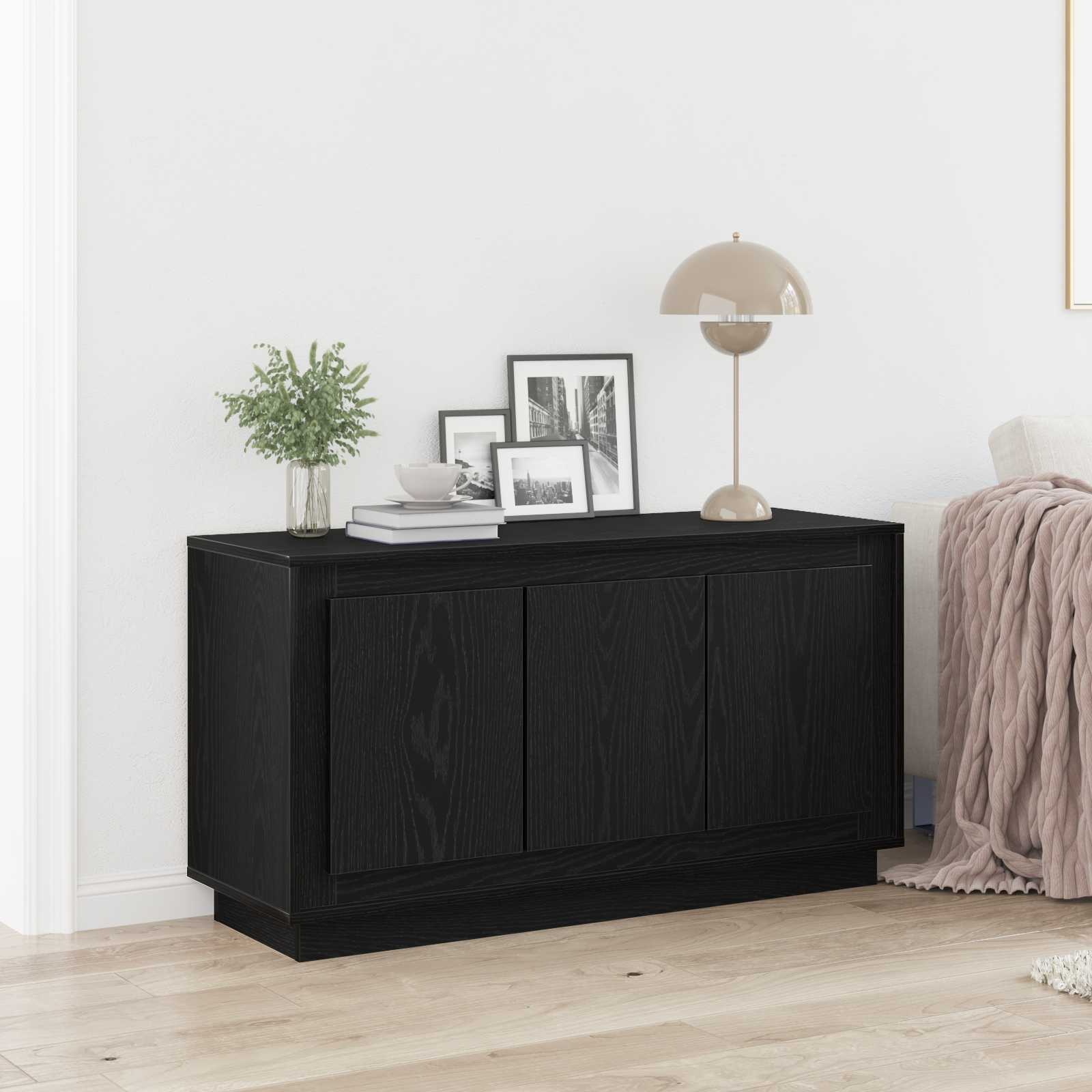 Servírovací Skříň Černý Dub 102 X 35 X 55 Cm Kompozitní Dřevo