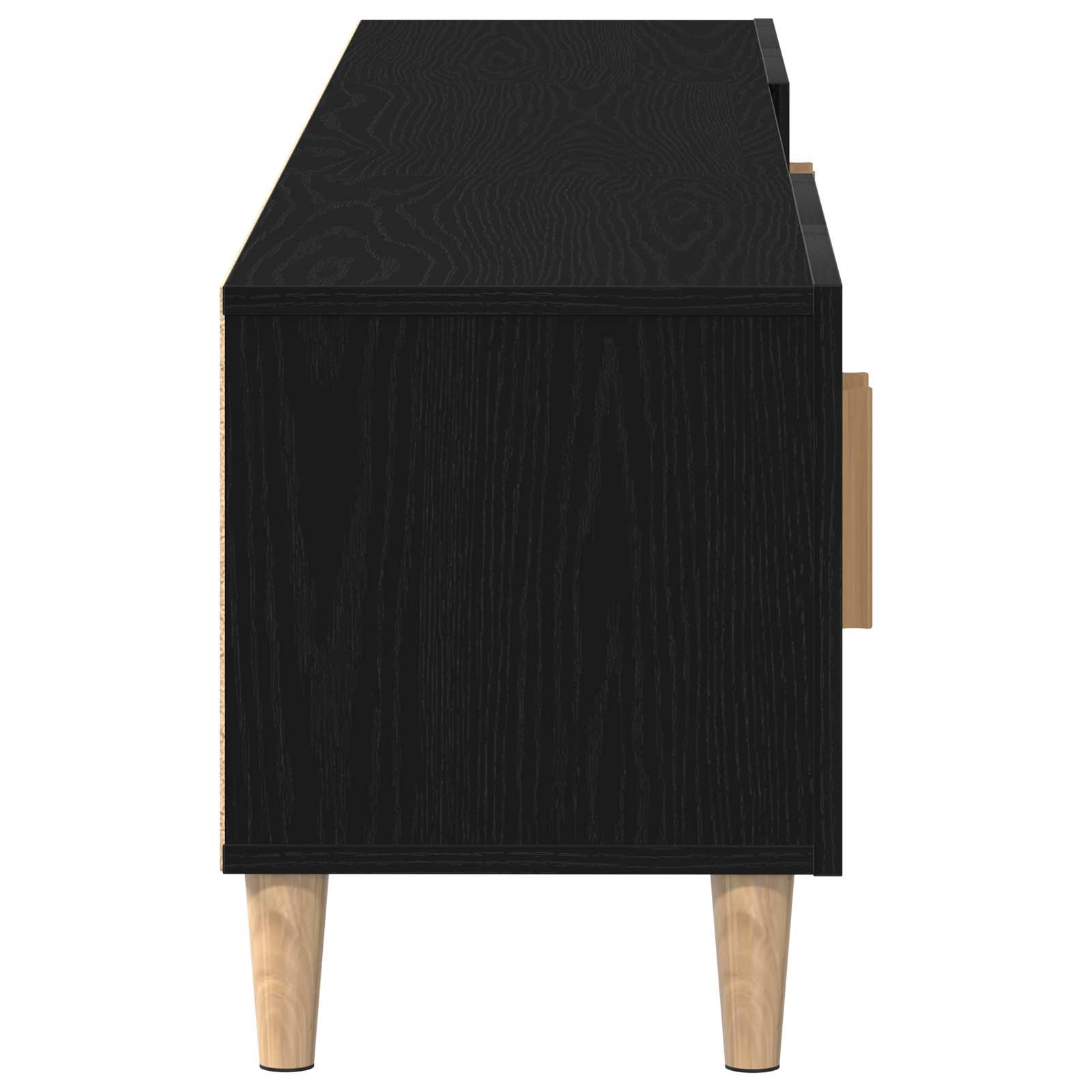 Televizní Skříň 180 X 31,5 X 40 Cm Černý Dub Kompozitní Dřevo