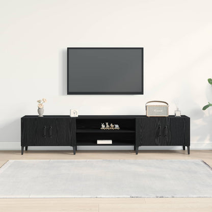 Televizní Skříň 180 X 31,5 X 40 Cm Černý Dub Kompozitní Dřevo