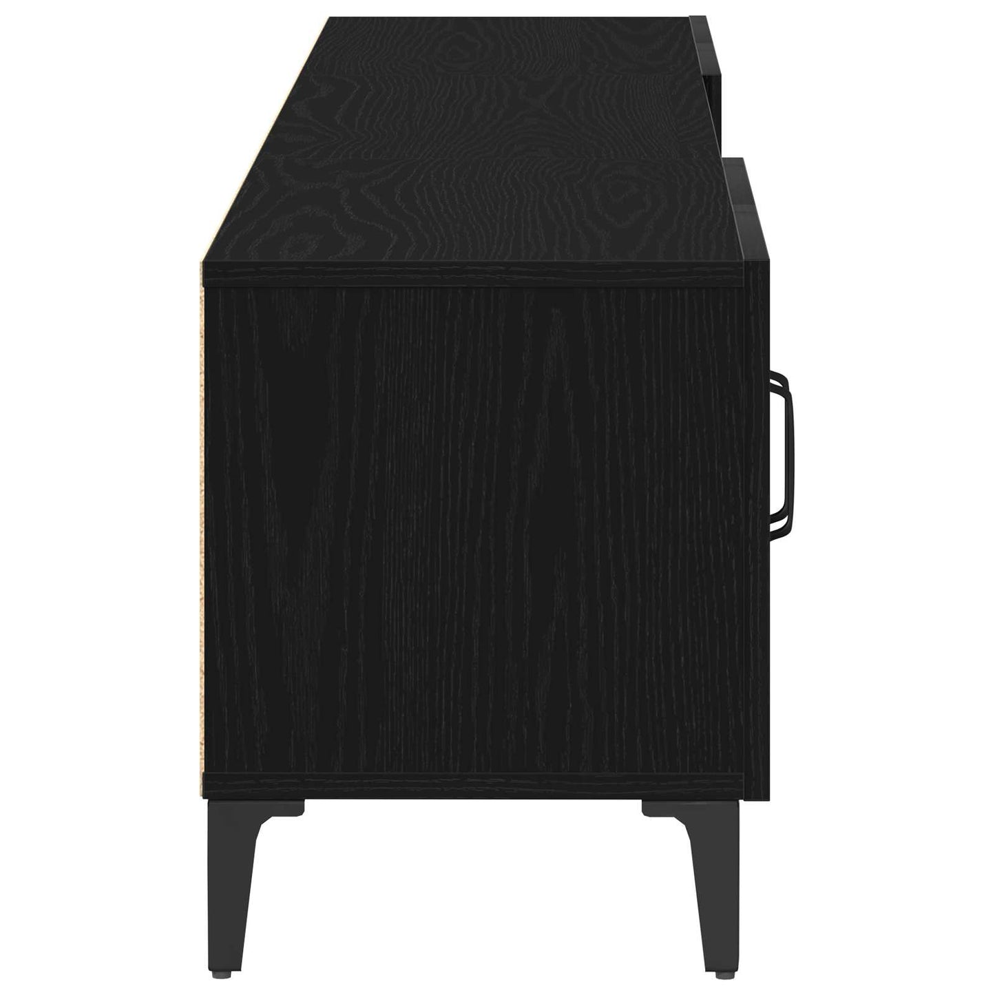 Televizní Skříň 180 X 31,5 X 40 Cm Černý Dub Kompozitní Dřevo