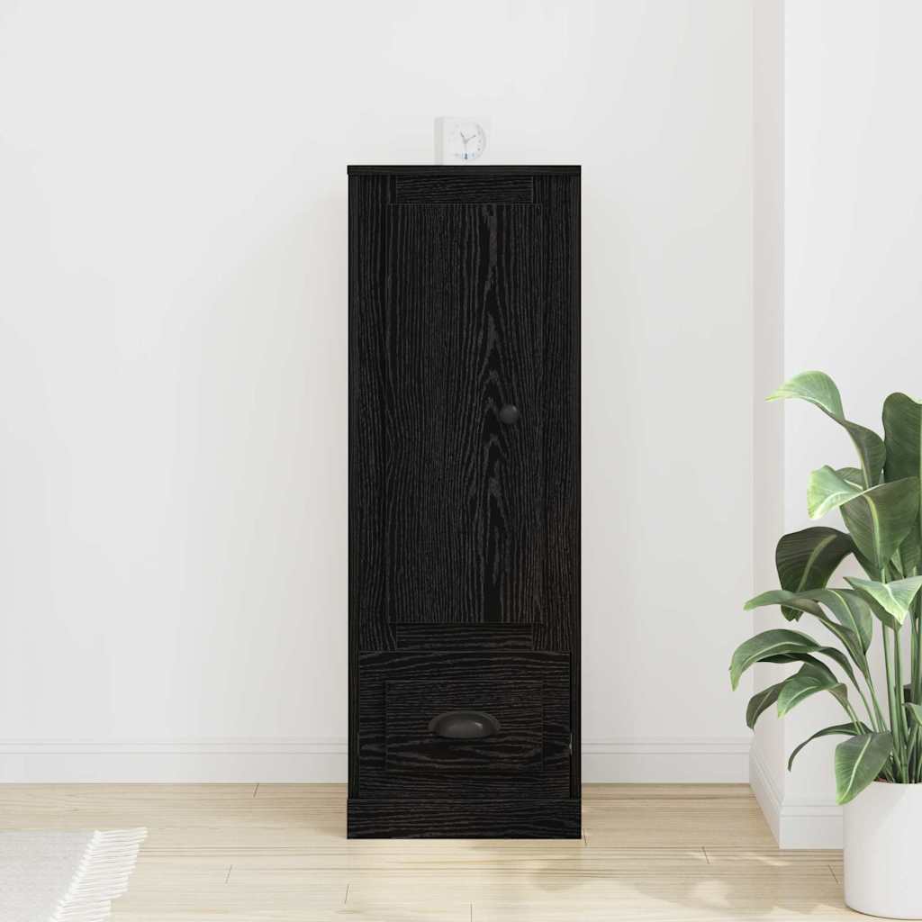 Vysoký Bufet Černý Dub 36 X 35.5 X 103.5 Cm Kompozitní Dřevo
