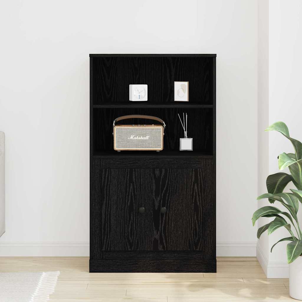 Vyšší Skříň Černý Dub 60 X 35.5 X 103.5 Cm Kompozitní Dřevo