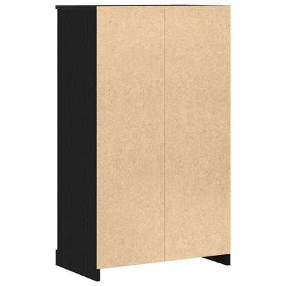 Vyšší Skříň Černý Dub 60 X 35.5 X 103.5 Cm Kompozitní Dřevo