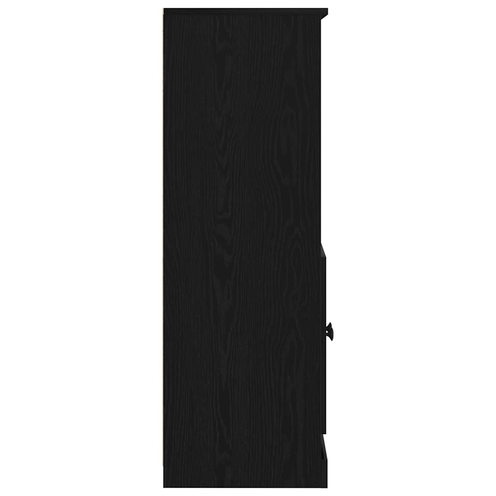 Vyšší Skříň Černý Dub 60 X 35.5 X 103.5 Cm Kompozitní Dřevo