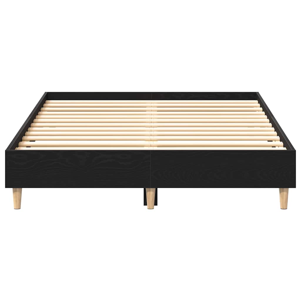 Rám Postele Černý Dub 203 X 123 X 25 Cm Kompozitní Dřevo