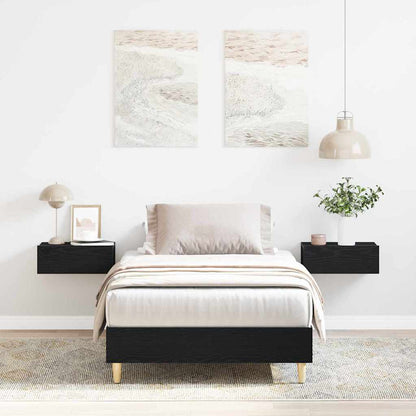 Rám Postele Černý Dub 193 X 78 X 25 Cm Kompozitní Dřevo