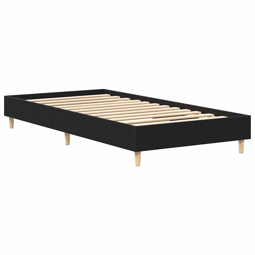 Rám Postele Černý Dub 193 X 78 X 25 Cm Kompozitní Dřevo