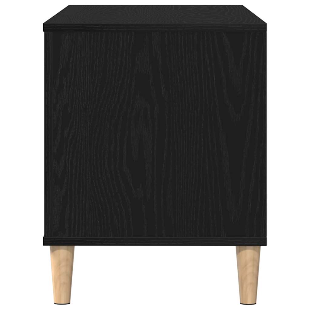 Skříň Na Gramofonové Desky S Policí Černý Dub 100 X 38 X 48 Cm