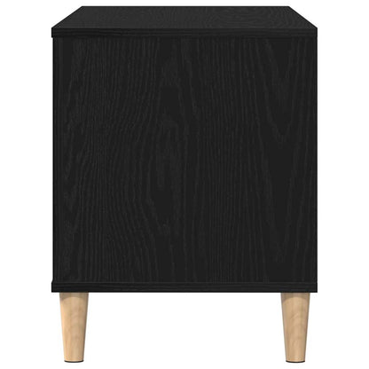 Skříň Na Gramofonové Desky S Policí Černý Dub 100 X 38 X 48 Cm