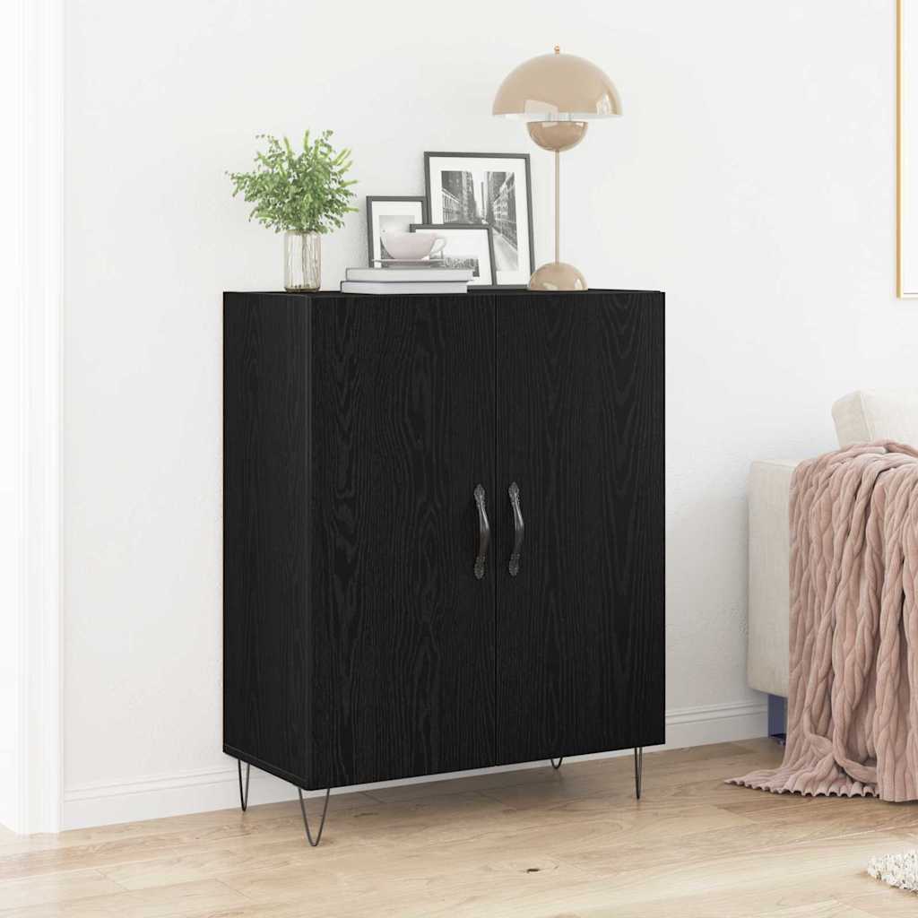 Servírovací Skříň Černý Dub 69,5 X 34 X 90 Cm Kompozitní Dřevo