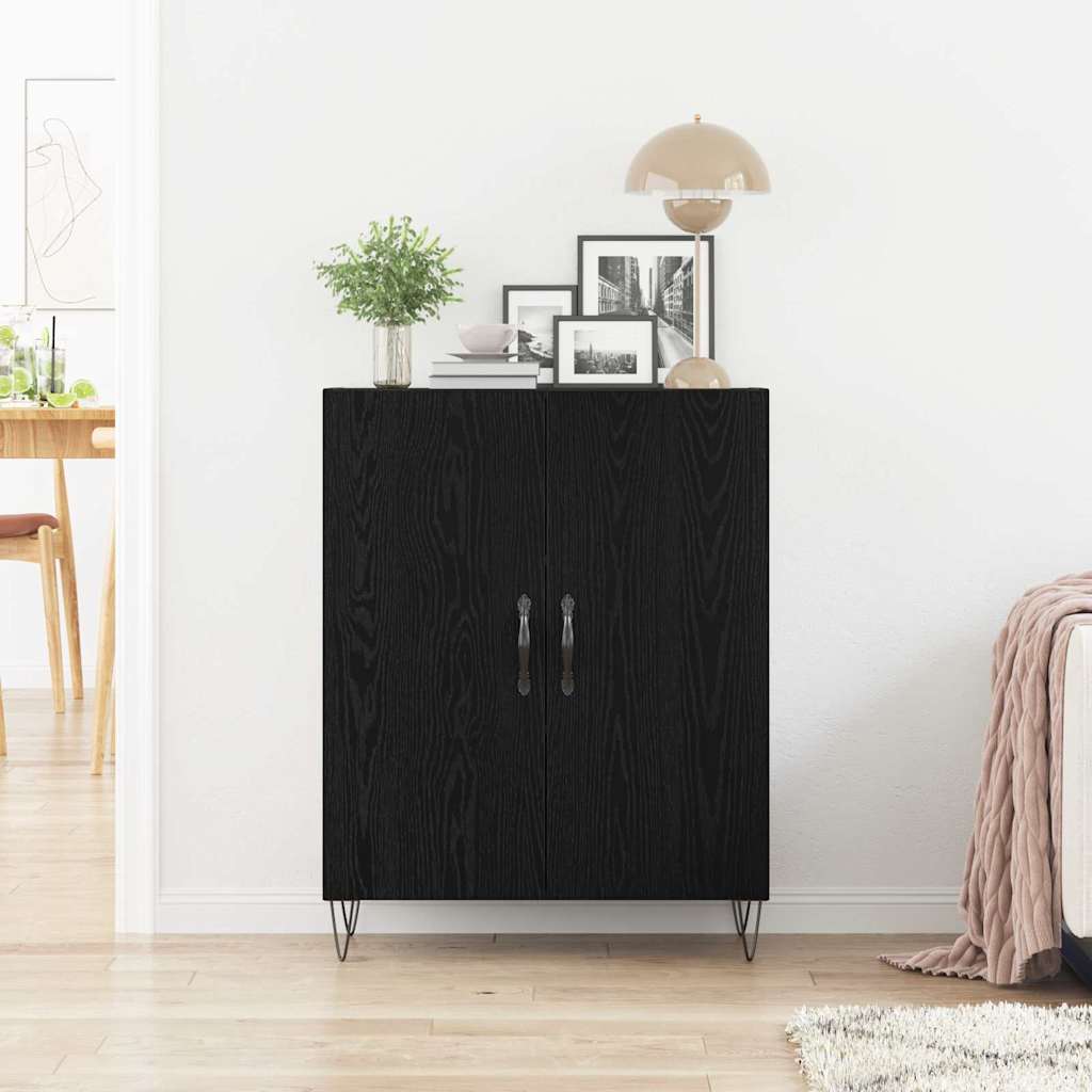Servírovací Skříň Černý Dub 69,5 X 34 X 90 Cm Kompozitní Dřevo