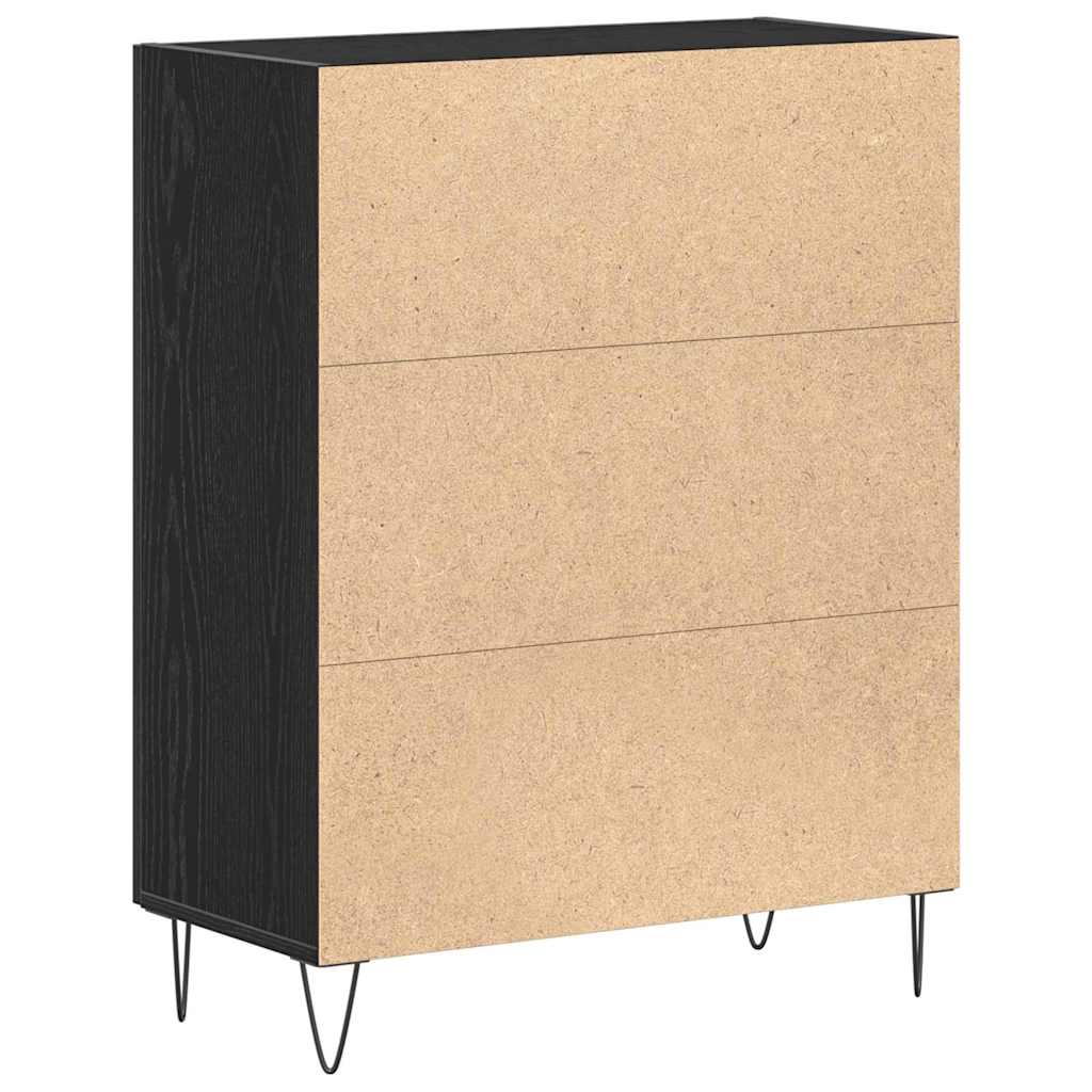 Servírovací Skříň Černý Dub 69,5 X 34 X 90 Cm Kompozitní Dřevo