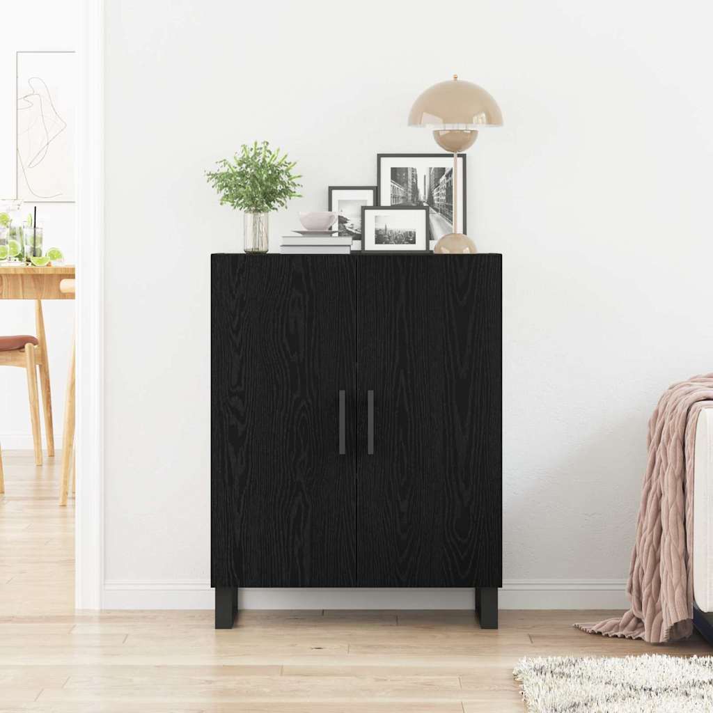 Servírovací Skříň Černý Dub 69,5 X 34 X 90 Cm Kompozitní Dřevo