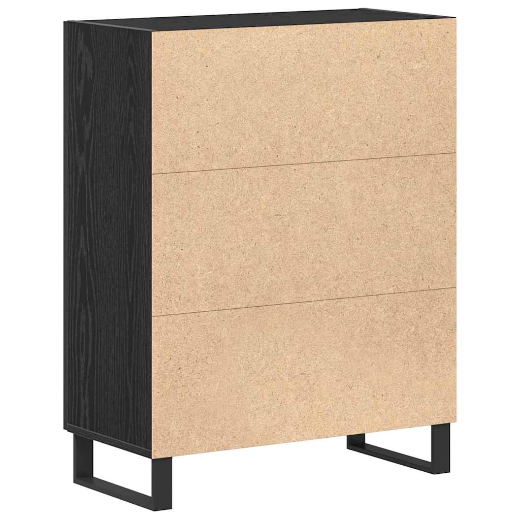 Servírovací Skříň Černý Dub 69,5 X 34 X 90 Cm Kompozitní Dřevo