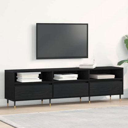 Televizní Skříň 150 X 30 X 44,5 Cm Černý Dub Kompozitní Dřevo