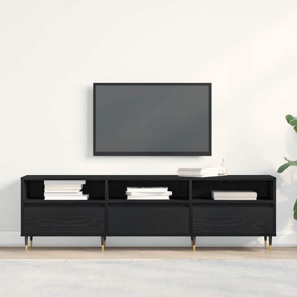 Televizní Skříň 150 X 30 X 44,5 Cm Černý Dub Kompozitní Dřevo