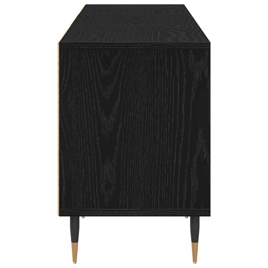 Televizní Skříň 150 X 30 X 44,5 Cm Černý Dub Kompozitní Dřevo