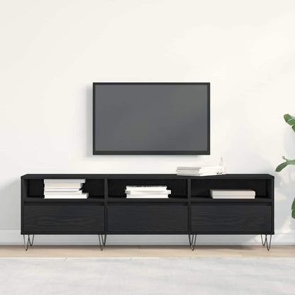 Televizní Skříň 150 X 30 X 44,5 Cm Černý Dub Kompozitní Dřevo