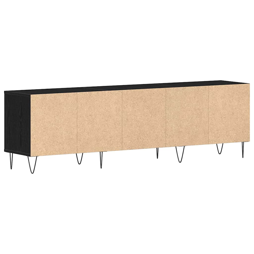 Televizní Skříň 150 X 30 X 44,5 Cm Černý Dub Kompozitní Dřevo