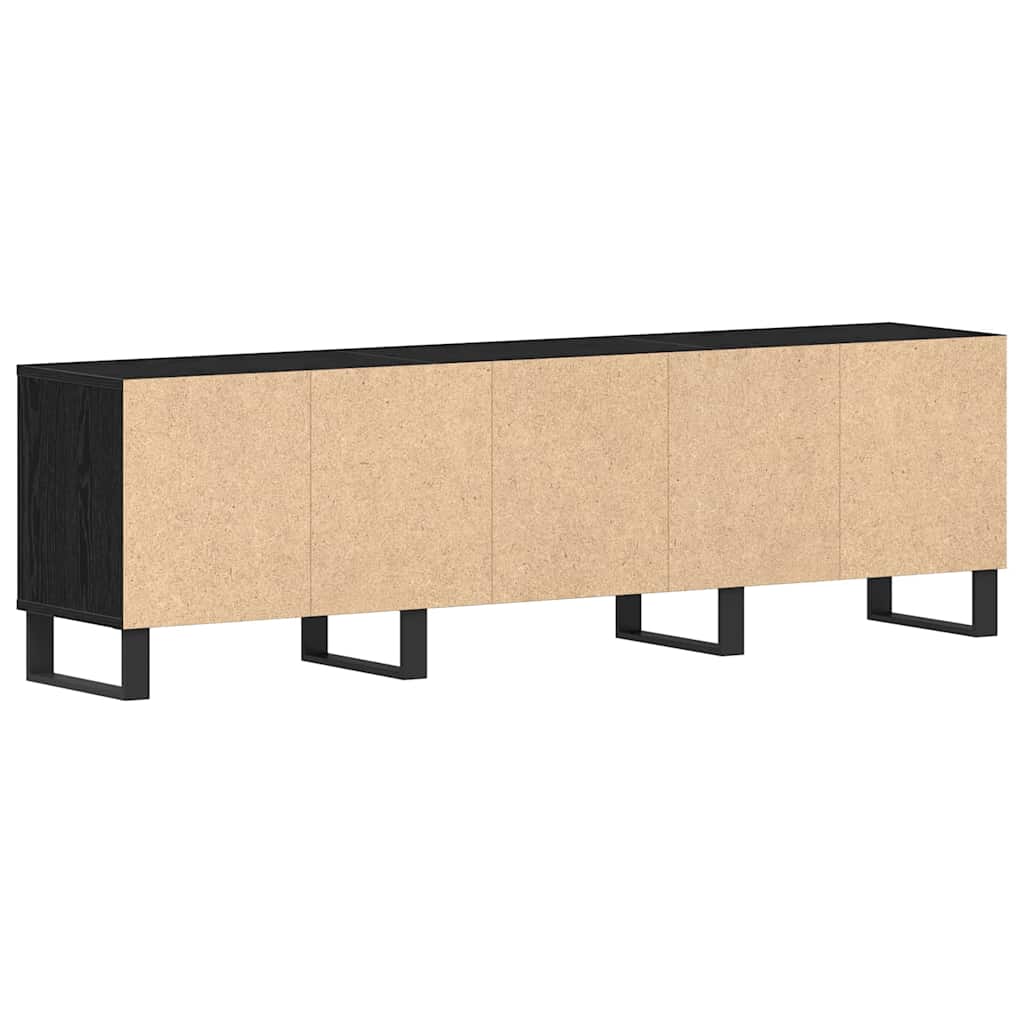 Televizní Skříň 150 X 30 X 44,5 Cm Černý Dub Kompozitní Dřevo