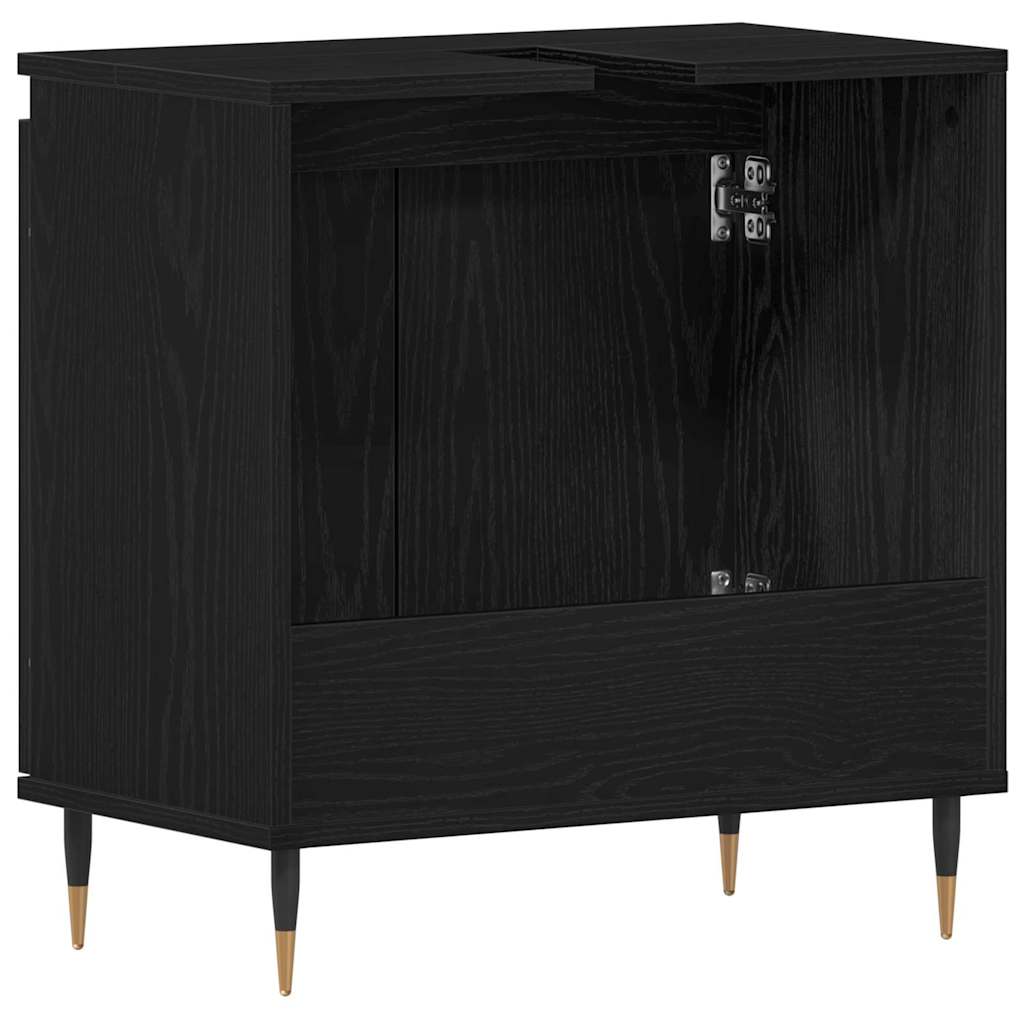 Skříňka Pod Umyvadlo Černý Dub 58 X 33 X 60 Cm Kompozitní Dřevo