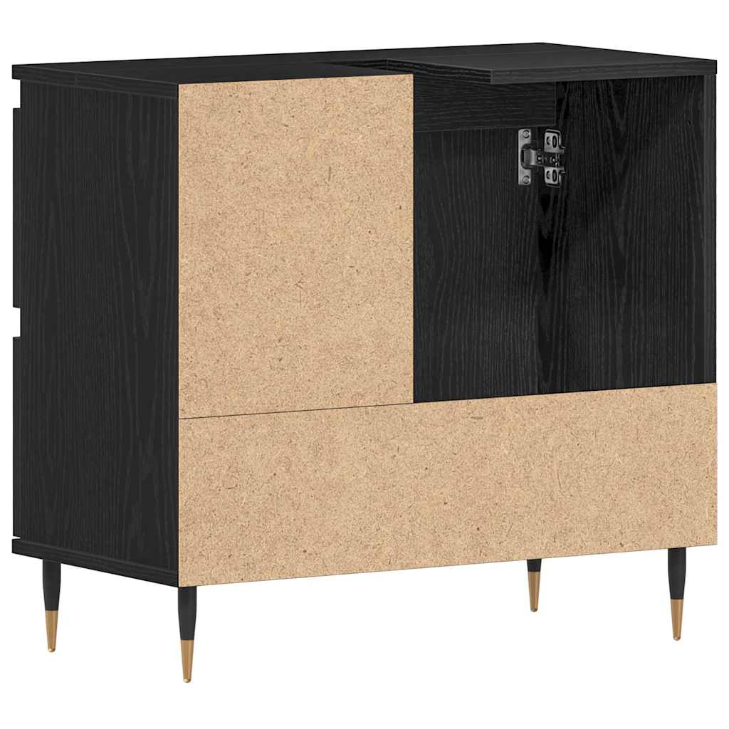 Koupelnová Skříň Černý Dub 65 X 33 X 60 Cm Kompozitní Dřevo