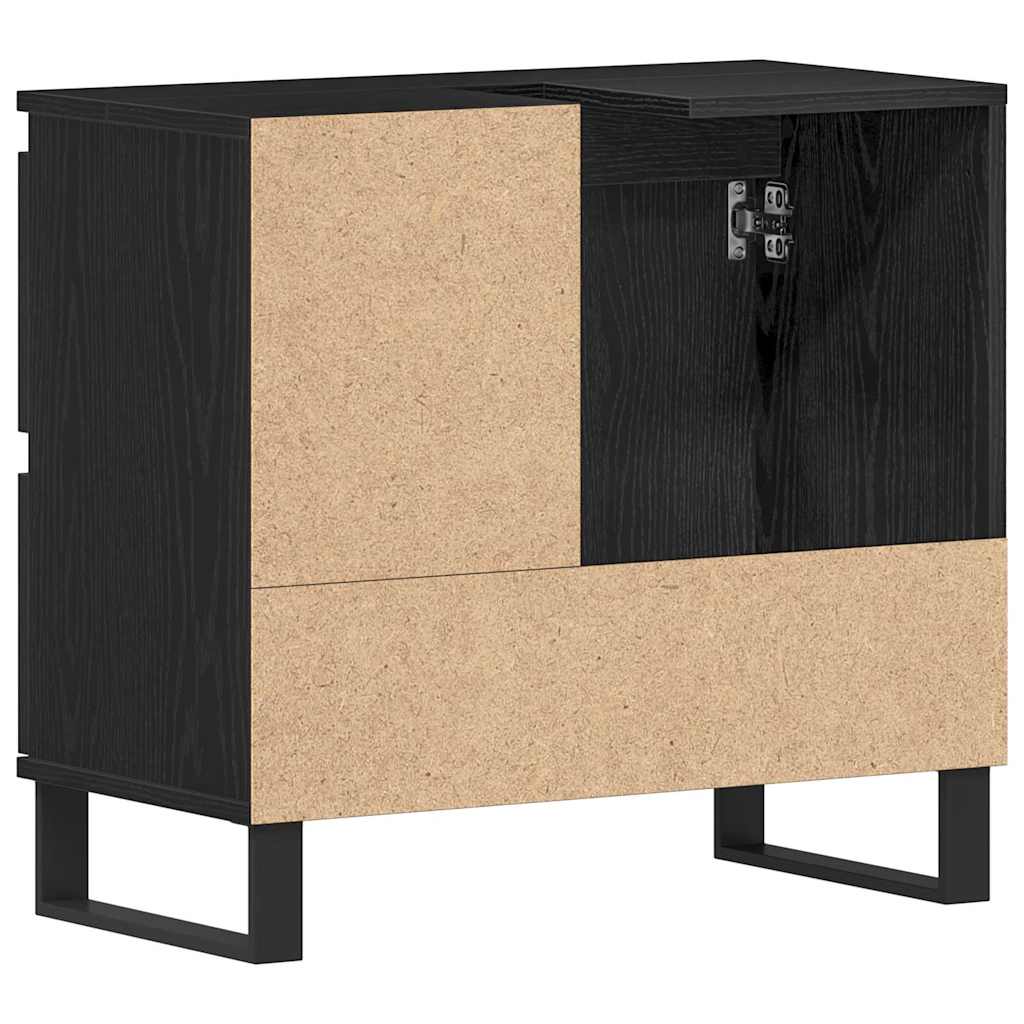 Skříňka Pod Umyvadlo Černý Dub 65 X 33 X 60 Cm Kompozitní Dřevo