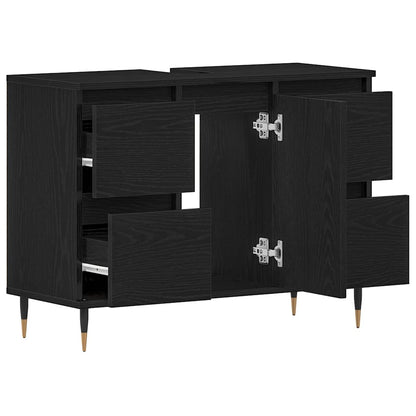 Skříňka Pod Umyvadlo Černý Dub 80 X 33 X 60 Cm Kompozitní Dřevo