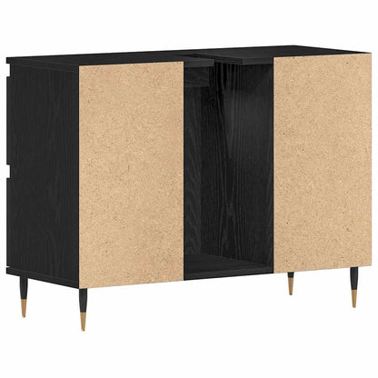 Skříňka Pod Umyvadlo Černý Dub 80 X 33 X 60 Cm Kompozitní Dřevo