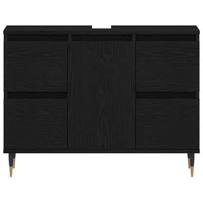 Skříňka Pod Umyvadlo Černý Dub 80 X 33 X 60 Cm Kompozitní Dřevo